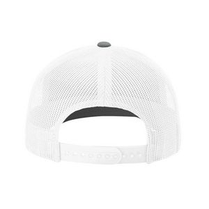 Black/White/Heather Gray Blank Back View