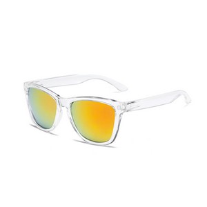 Transparent framed red mercury lens