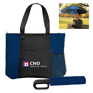 The Mariner Boat Tote Bag/Carabiner Inverted Umbrella Set
