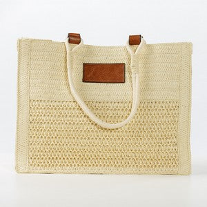 Woven Straw Beach Tote