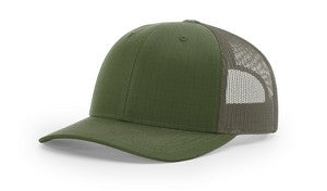 Richardson 112T Tactical Trucker Hat with No Crown Button with Patch of Choice