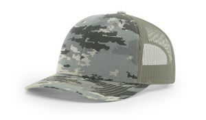 Richardson 112P Printed Structured Trucker Hat with Embroidered Patch