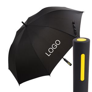 Logo Black with Yellow Handle Umbrella
