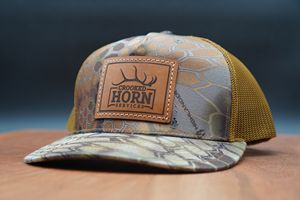 Richardson 112PFP Printed Five Panel Structured Trucker Hat with Patch of Choice