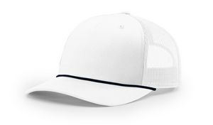 White/Navy Blue Blank Angled View