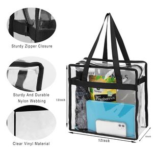 Stadium Approved Clear Zipper Tote Bag
