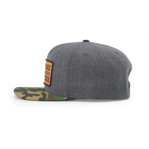 Heather Charcoal Gray/Green Camo Logo Side View