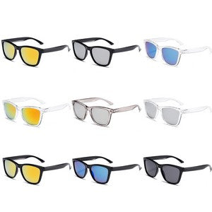 Retro White Frame Mirror Sunglass