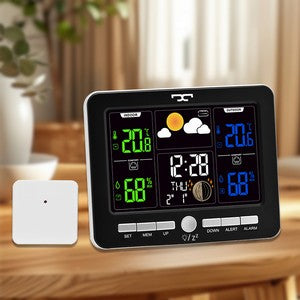 Wireless Digital Weather Station Clock with Colorful Display