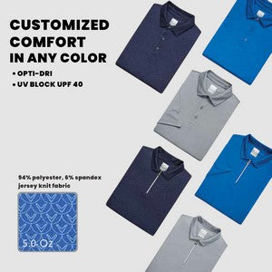 Callaway® All Over Stitched Moisture Wicking Men's Chev Polo Shirt with Custom Logo