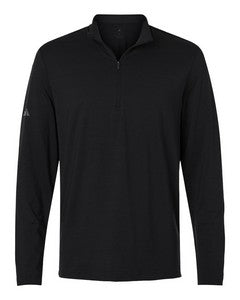 Adidas® Men's Textured Stripe Quarter-Zip Pullover Shirt