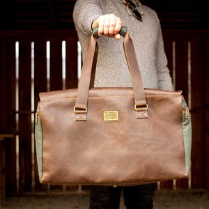 Danville Leather & Canvas Duffel Bag