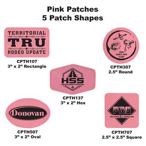 Pink Leatherette Patches