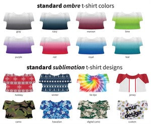 Standard Shirt Ombre/Sublimation Colors