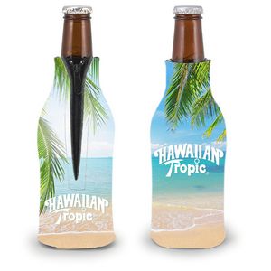 Premium Foam Bottle Insulator with Zipper w/ Full Color Sublimation