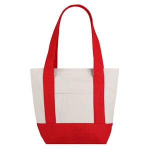 Small TJ Cotton Canvas Zippered Tote