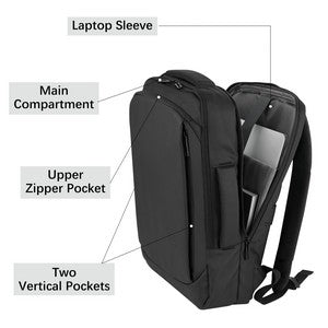Carry On 3-Way Convertible PU Leather Laptop Backpack