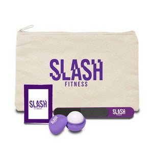 Natural Beige/Purple Logo