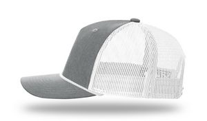 Heather Gray/White Blank Side View