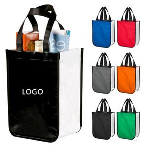 Waterproof Lola Laminated Tote Bag, 9 1/16'x 12''x 4 3/4''