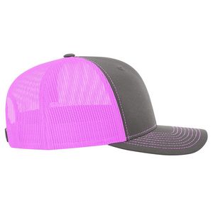 Charcoal Gray/Neon Pink Blank Side View