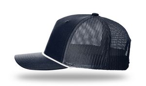 Navy Blue/White Blank Side View