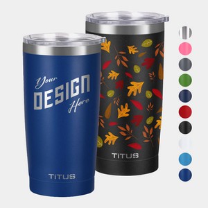 Premium 20 oz TiTUS® Double Wall Stainless Steel Insulated Tumbler