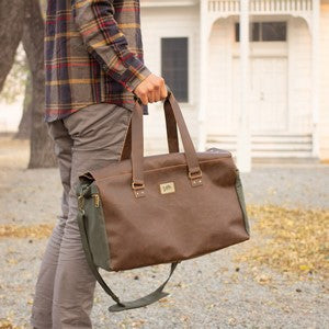 Danville Leather & Canvas Duffel Bag
