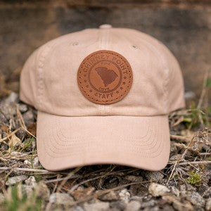 DAD HAT- Richardson Chino with Leather Patch | R55 | Leather Patch Made in the USA