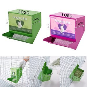 Metal Small Animal Feeder Trough Dispenser