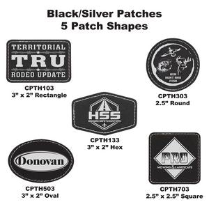 Black & Silver Leatherette Patch Options