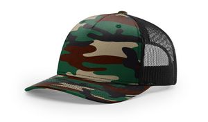Green Camo/Black Blank Angled View