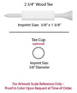 Bag of Four 2 3/4" Golf Tees