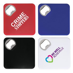 Square Bottle Opener Coaster