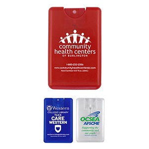"SanCard" 20 ml. Antibacterial Hand Sanitizer Spray in Credit Card Shape Bottle(Spot Color Print)