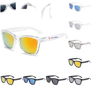 Retro White Frame Mirror Sunglass