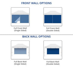 15' Aluminum Canopy Tent - Standard Tent Fabric (Frame + Topper + Backwall)
