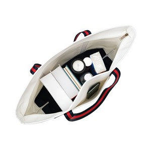 Natural Beige/Navy Blue/Red Inside View Lifestyle
