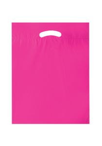 Die Cut Fold-Over Reinforced Plastic Bag (12"x15"x3")