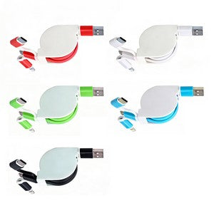 Retractable 3-in-1 Charging Cable