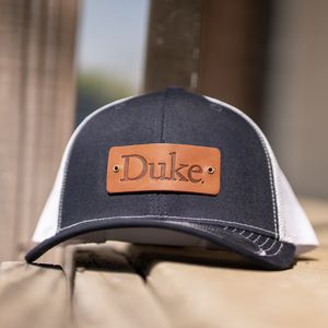 Full-Grain Leather Riveted Patches Hats | Richardson 112 Trucker Meshback |