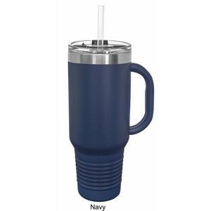 40 oz Polar Camel® Stainless Steel Insulated Travel Mug Tumbler w/ Straw