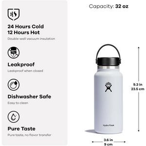 32 oz Hydro Flask® 2.0 Insulated Wide Mouth Water Bottle with Flex Cap