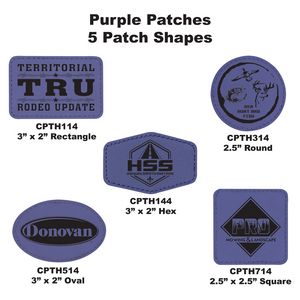 Purple Leatherette Patch Options