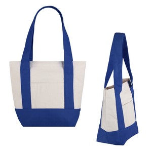 Small TJ Cotton Canvas Zippered Tote