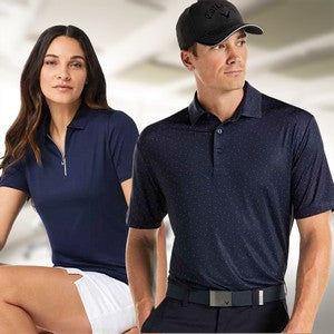 Callaway® Moisture Wicking Women's Chev 1/4-Zip Polo Shirt with Custom Logo