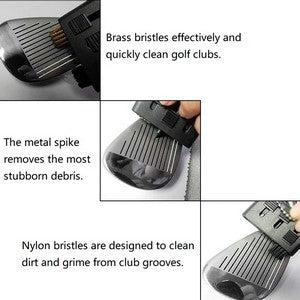 Golf Club Brush & Groove Cleaner Keychain