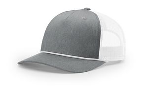 Heather Gray/White Blank Angled View