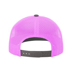 Charcoal Gray/Neon Pink Blank Back View