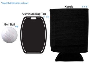 Can Insulator Tournament Pack w/3 Golf Balls, 1 Alum Bag Tag